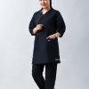 ست اسکراب زنانه رنگ سرمه‌ای کد 302 سایز 50 طب پوش