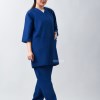 ست اسکراب زنانه رنگ آبی کد 303 سایز 50 طب پوش