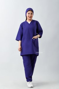 ست اسکراب زنانه رنگ بنفش کد 304 طب پوش