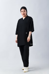 ست اسکراب زنانه رنگ مشکی کد 307 طب پوش