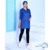 ست اسکراب زنانه + کلاه رنگ آبی کد 403 سایز 46 طب پوش