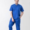 اسکراب پزشکی و جراحی مردانه رنگ آبی کاربنی سایز 4XL طب پوش