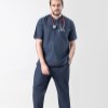 اسکراب پزشکی و جراحی مردانه رنگ سرمه‌ای سایز 4XL طب پوش