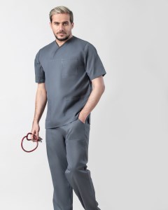 اسکراب پزشکی و جراحی مردانه رنگ طوسی طب پوش