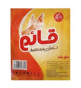 دستکش نایلونی یکبار مصرف قائم کارتن 100 عددی